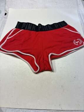 PINK Victoria's Secret Red Logo Fleece Booty Shorts